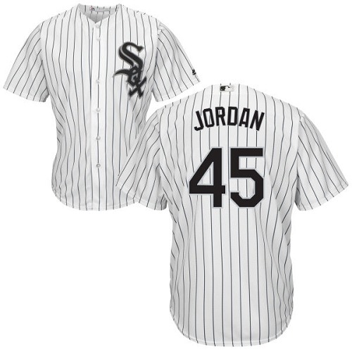 White Sox #45 Michael Jordan White(Black Strip) Home Cool Base Stitched Youth MLB Jersey